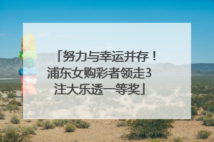 努力与幸运并存！浦东女购彩者领走3注大乐透一等奖