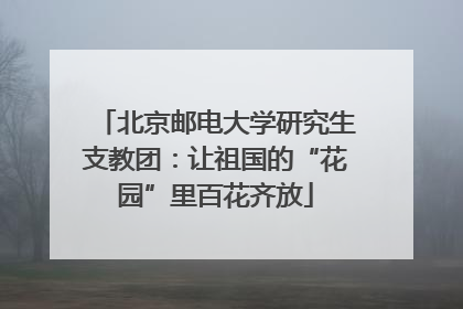 北京邮电大学研究生支教团：让祖国的“花园”里百花齐放