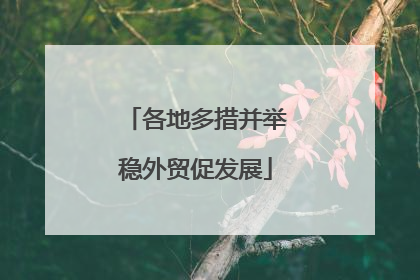 各地多措并举稳外贸促发展