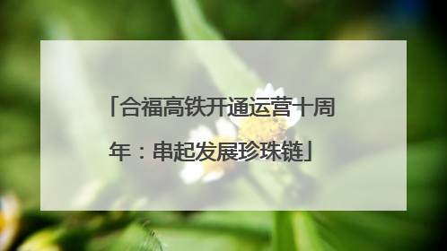 合福高铁开通运营十周年：串起发展珍珠链