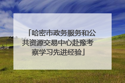 哈密市政务服务和公共资源交易中心赴豫考察学习先进经验