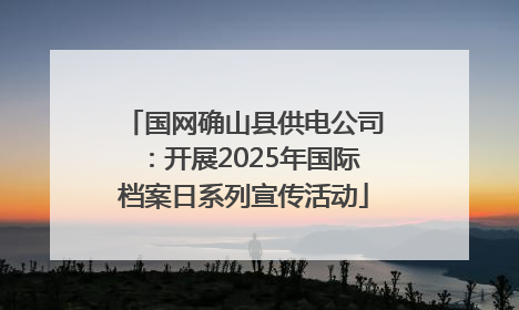 国网确山县供电公司：开展2025年国际档案日系列宣传活动