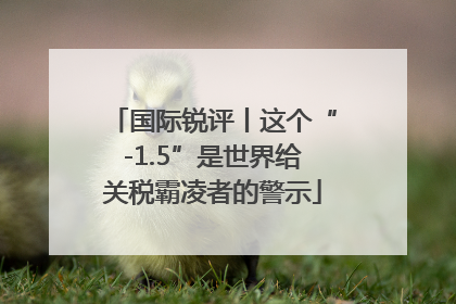 国际锐评丨这个“-1.5”是世界给关税霸凌者的警示