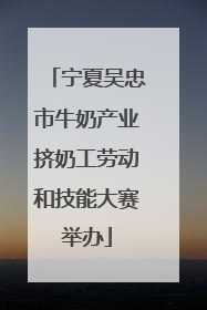 宁夏吴忠市牛奶产业挤奶工劳动和技能大赛举办