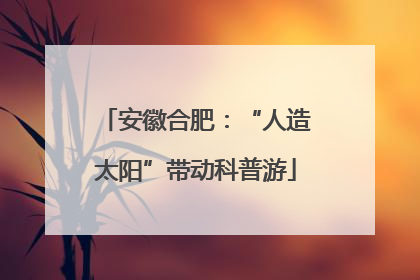 安徽合肥：“人造太阳”带动科普游