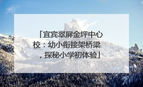 宜宾翠屏金坪中心校：幼小衔接架桥梁，探秘小学初体验