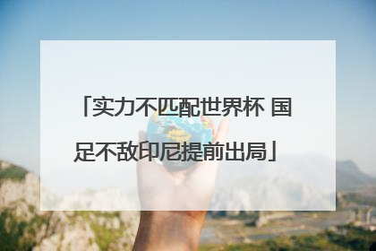 实力不匹配世界杯 国足不敌印尼提前出局