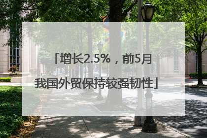 增长2.5%，前5月我国外贸保持较强韧性