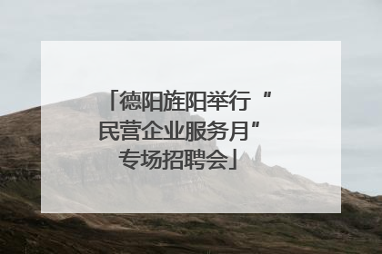 德阳旌阳举行“民营企业服务月”专场招聘会