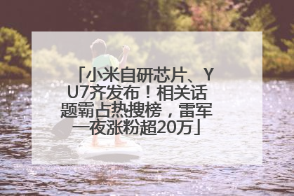 小米自研芯片、YU7齐发布！相关话题霸占热搜榜，雷军一夜涨粉超20万
