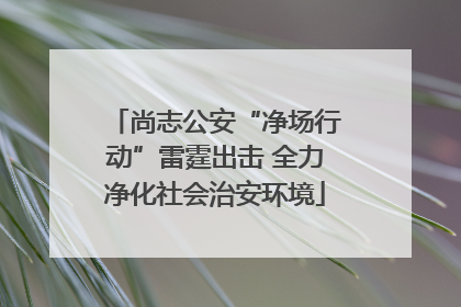 尚志公安“净场行动”雷霆出击 全力净化社会治安环境