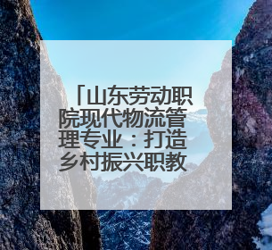 山东劳动职院现代物流管理专业：打造乡村振兴职教改革齐鲁样板