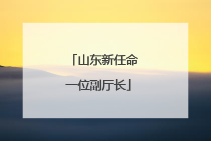山东新任命一位副厅长