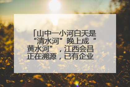 山中一小河白天是“清水河”晚上成“黄水河”，江西会昌正在溯源，已有企业被要求停工