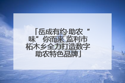 岳成有约·助农“味”你而来 监利市柘木乡全力打造数字助农特色品牌