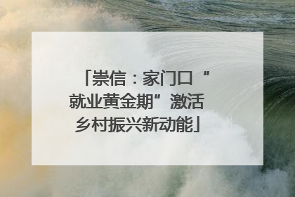 崇信：家门口“就业黄金期”激活乡村振兴新动能