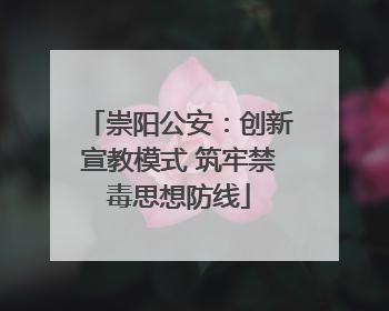崇阳公安：创新宣教模式 筑牢禁毒思想防线