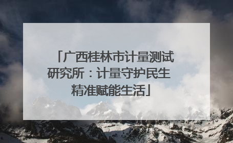 广西桂林市计量测试研究所：计量守护民生 精准赋能生活