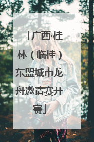 广西·桂林（临桂）东盟城市龙舟邀请赛开赛