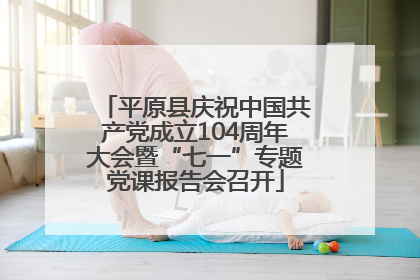 平原县庆祝中国共产党成立104周年大会暨“七一”专题党课报告会召开