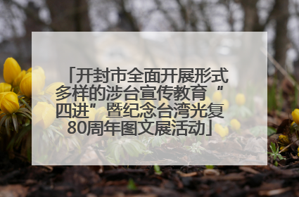 开封市全面开展形式多样的涉台宣传教育“四进”暨纪念台湾光复80周年图文展活动
