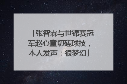 张智霖与世锦赛冠军赵心童切磋球技，本人发声：很梦幻