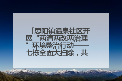 思阳镇温泉社区开展“两清两改两治理”环境整治行动——七栋全面大扫除，共建洁净家园