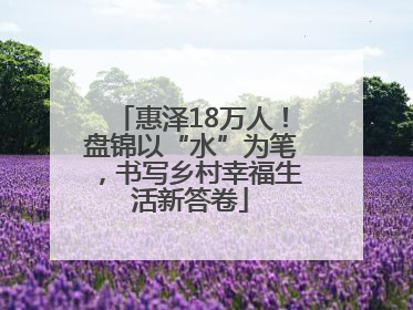 惠泽18万人！盘锦以“水”为笔，书写乡村幸福生活新答卷