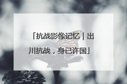 抗战影像记忆｜出川抗战，身已许国