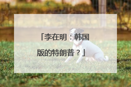 李在明：韩国版的特朗普？