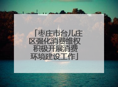 枣庄市台儿庄区强化消费维权 积极开展消费环境建设工作