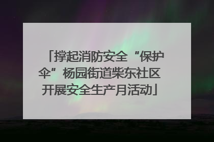 撑起消防安全“保护伞”杨园街道柴东社区开展安全生产月活动