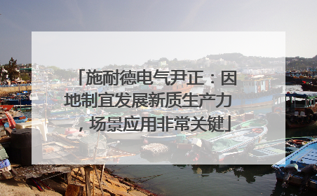 施耐德电气尹正：因地制宜发展新质生产力，场景应用非常关键