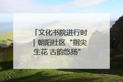 文化书院进行时｜朝阳社区“指尖生花 古韵悠扬”公益课堂开课了