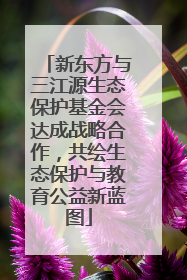 新东方与三江源生态保护基金会达成战略合作，共绘生态保护与教育公益新蓝图