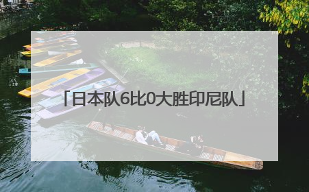日本队6比0大胜印尼队