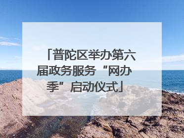普陀区举办第六届政务服务“网办季”启动仪式