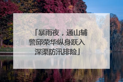 暴雨夜，通山辅警邱荣华纵身跃入深渠防汛排险