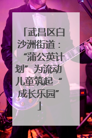 武昌区白沙洲街道：“蒲公英计划”为流动儿童筑起“成长乐园”