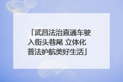 武昌法治直通车驶入街头巷尾 立体化普法护航美好生活
