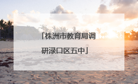 株洲市教育局调研渌口区五中