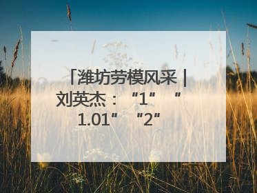 潍坊劳模风采｜刘英杰：“1”“1.01”“2”背后的奋斗密码
