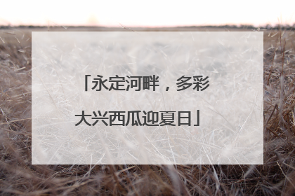 永定河畔，多彩大兴西瓜迎夏日
