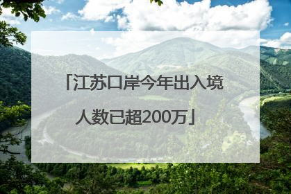 江苏口岸今年出入境人数已超200万