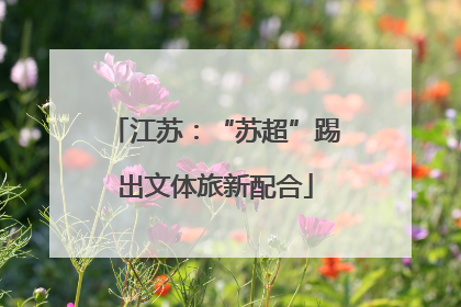 江苏：“苏超”踢出文体旅新配合