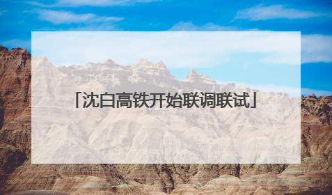沈白高铁开始联调联试