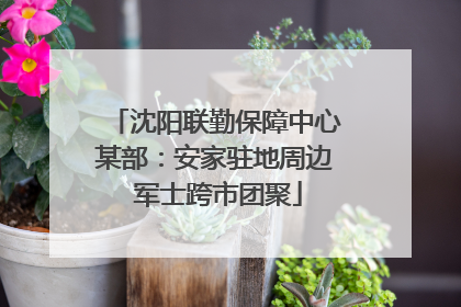 沈阳联勤保障中心某部：安家驻地周边 军士跨市团聚