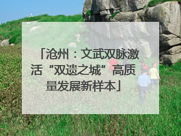 沧州：文武双脉激活“双遗之城”高质量发展新样本
