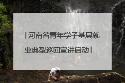 河南省青年学子基层就业典型巡回宣讲启动
