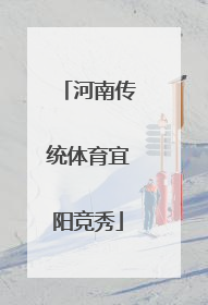 河南传统体育宜阳竞秀